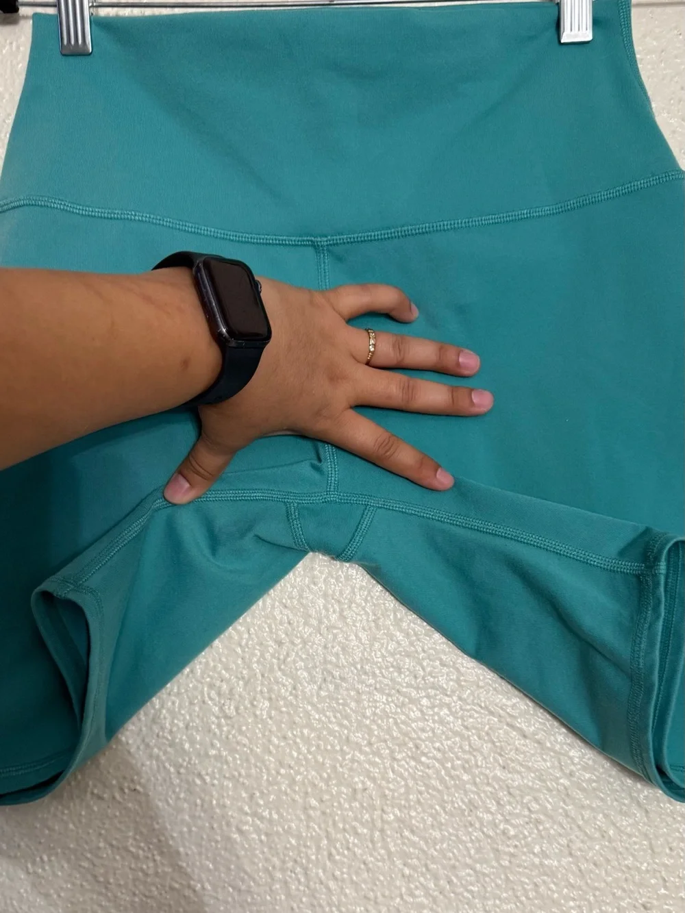 ALO Yoga Ocean Teal High Waist Biker Short size Medium